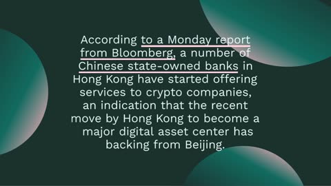 Chinese State-Owned Banks Extend Crypto-Friendly Hand to Hong Kong Firms