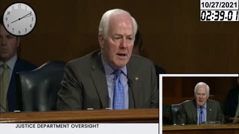 Sen John Cornyn hammers A.G. Garland on FBI memo * 10-27-2021