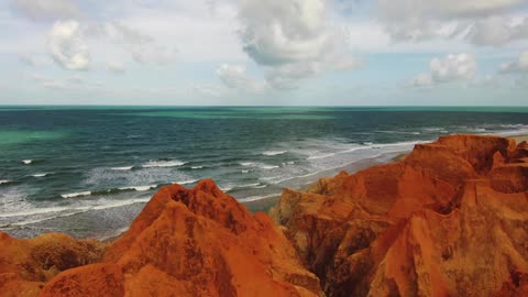 drone video of nature sea beauty