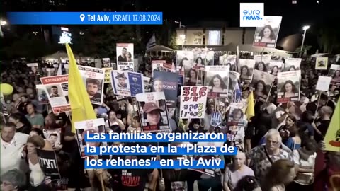 Las manifestaciones por el alto el fuego y liberación de rehenes de Hamás continúan en Tel Aviv