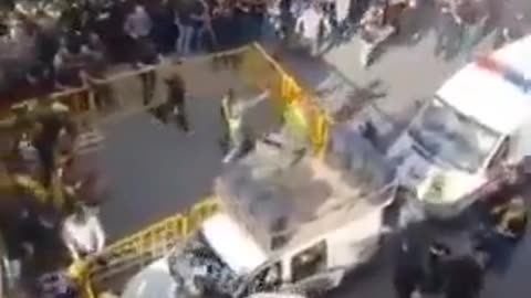 Explosion in walkie-talkie during the funeral of Hezbollah members killed by pager blast!