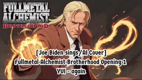 [Joe Biden sings/AI Cover] Fullmetal Alchemist Brotherhood Opening 1 YUI - Again