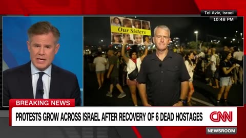 Huge protests break out in Israel after bodies of 6 slain hostages recovered