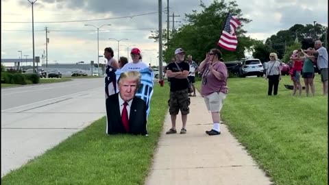 Trump arrives for Republican candidate nomination