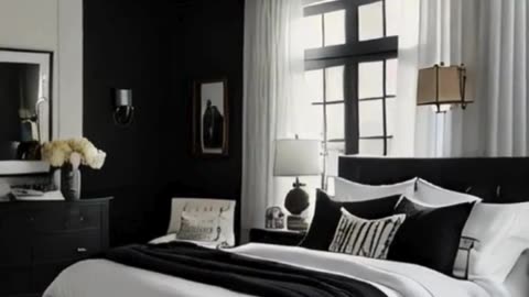 ⚫⚪ Elegant Black and White Master Bedroom Ideas for a Timeless Look!