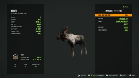 theHunter: Call of the Wild - Te Awaroa Park Moose Hunt Gold Kill