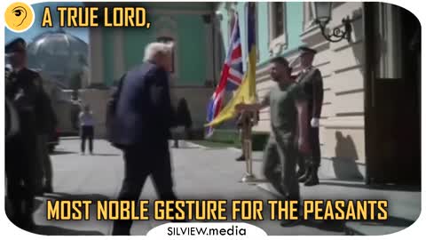 Noble! BoJo scratches his butt, then shakes hand with Z-elensky