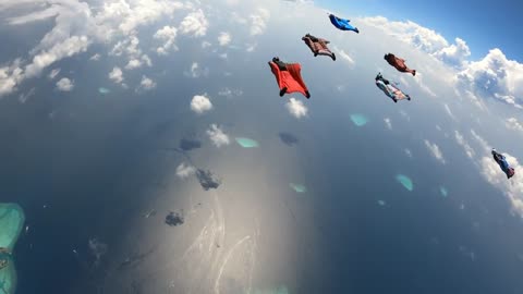 Wingsuit Flying over the Maldives Islands-7