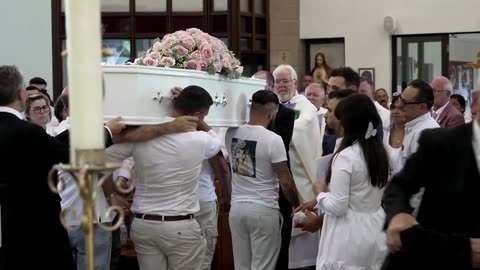 Southport stabbing victim's family call for peace at funeral | REUTERS