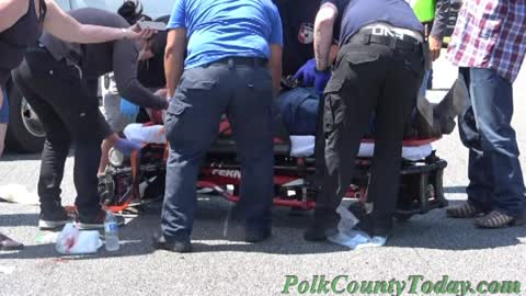 BLOWN TIRE CAUSES MOTORCYCLE CRASH, GOODRICH TEXAS, 06/25/22...