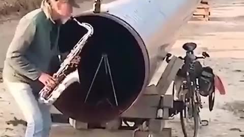 Talent with a saxophone