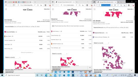 Global wide voting machine election fraud crime network. Georgia primary senate gop/dem