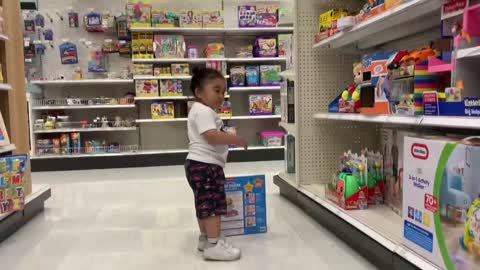 Kid got his favorite things to play in mall