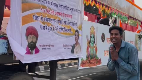 Vadodara se ayodhya ke liye 108 feet ki agarbatti