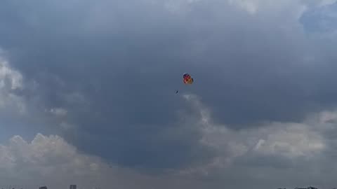 Parasailing in bad weather