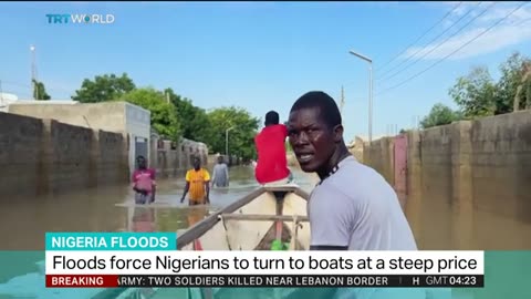 Floods force Nigerians to turn to boats at a steep price