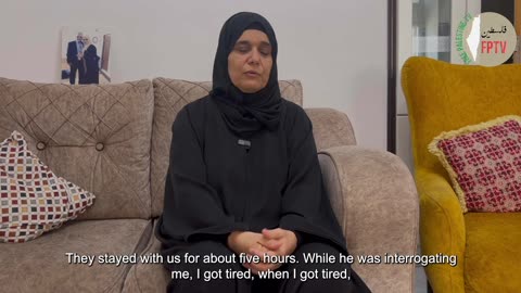 (EXCLUSIVE) Testimony of civilian in Jenin Camp who's home was invaded by Zionists, Sep 8, 2024.