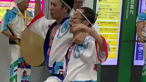 Japanese traditional dance by two men’s