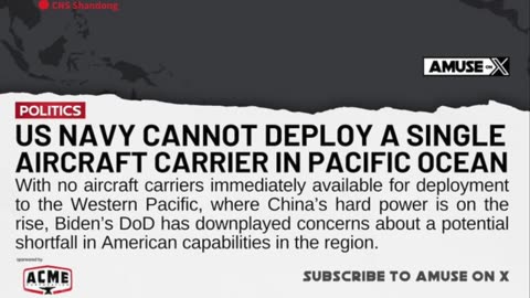 @amuse (X) : The US Navy Cannot Deploy A SINGLE AIRCRAFT CARRIER In The Pacific Ocean! Why?