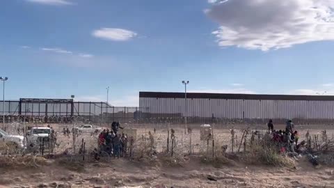 Hundreds of Illegal Immigrants poured across the Texas border this morning after a border fence BROKE outside El Paso