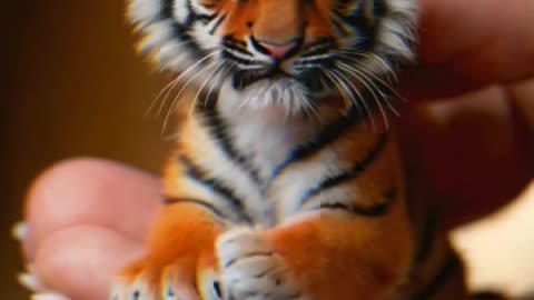 Cute Baby Tiger 🐅 #cute #babytiger #tiger #viral