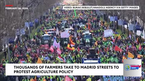 WATCH: Thousands Of Farmers Take To Madrid Streets To Protest Agriculture Policy