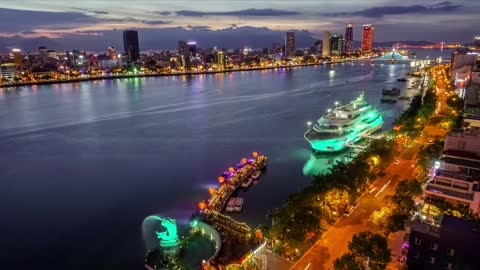 Han river in Da Nang in Viet Nam