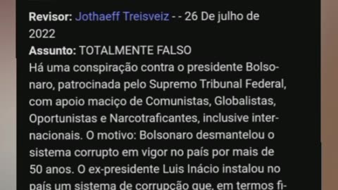 Documentário da esquerda: criando crimes para Bolsonaro, Globo, Lula, PT, militantes e facções. 2021/22 A batalha para o PT e STF emplacar o fascismo e o comunismo no Brasil, a última chance.