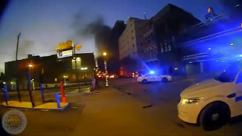 Police Bodycam Footage Of Nashville Explosion