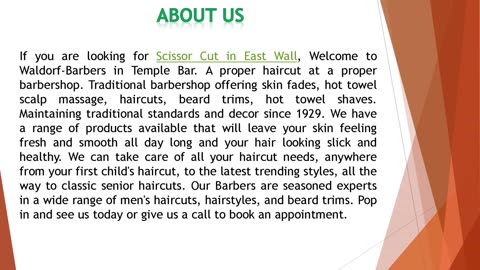 If you are looking for Scissor Cut in East Wall