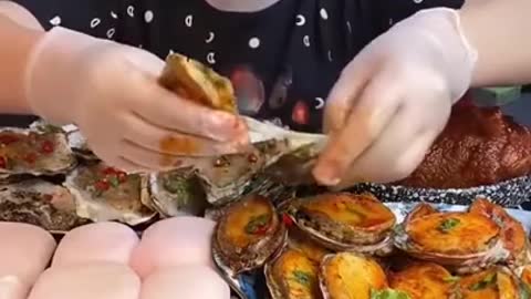 ASMR RAW SEAFOOD EATING MUKBANG AT EATING SOUNDS MUKBANG (1656)