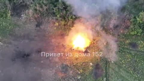 ⚠️🚨T-64 main battle tank belonging to the Ukrainian army was destroyed by a Russian drone