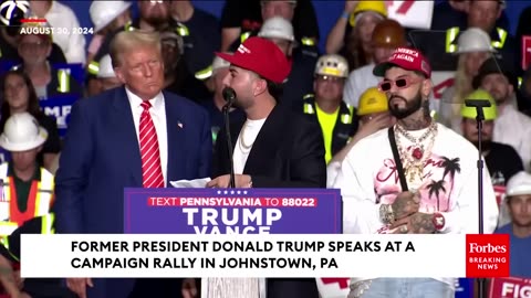 WATCH: Rapper Anuel AA Joins Donald Trump On Stage During Campaign Rally In Pennsylvania