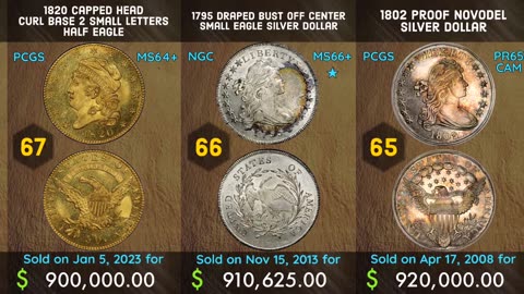 Top 100 most valuable US coins _ Sold at Heritage Auctions