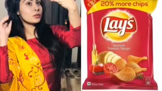 Matching dresses with lays packets