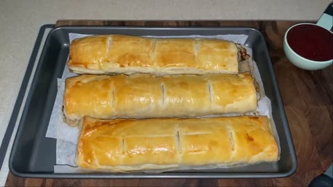 Jumbo size Party Sausage Rolls made Healthy