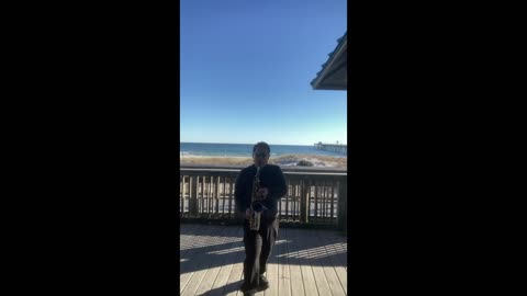 Happy birthday Song Sax Cover Beach Performance