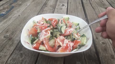 Summer salad, friends