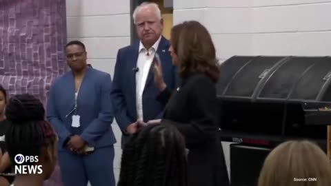 WATCH: Kamala Very Awkwardly Uses Preschool Voice to Speak to High School Band Members