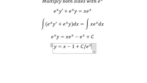 Calculus Help: Differential Equation: dy/dx=x-y