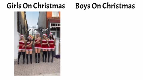 girls vs boys on Christmas