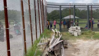 CAUGHT ON CAMERA: Another Massive Line of Illegals Being Let Across Border