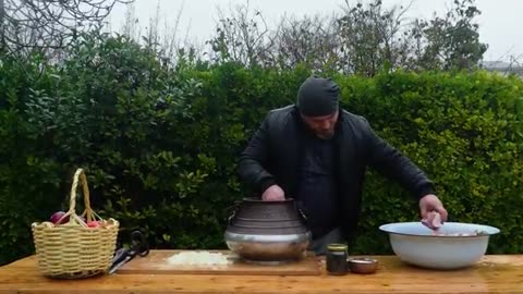 Cooking Beef Tail According To The Best Recipe In An Afghan Cauldron! Indescribable Dish