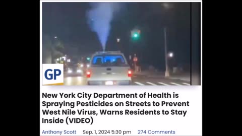 NYC - spraying for the west nile virus