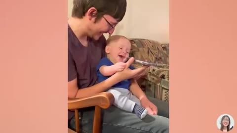 Baby laughing