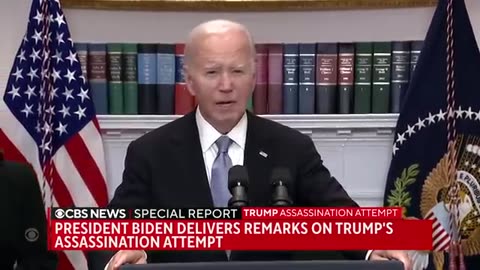 Watch- Biden delivers remarks on Trump assassination attempt - Special Report CBS News