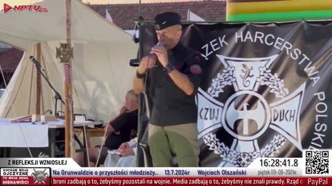 Na Grunwaldzie o przyszłości młodzieży... 13. 7. 2024r. W. Olszański, NZHP.pl NPTV.pl Rodacy Kamraci