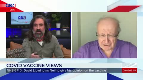 GB news Neil Oliver debates with a fanatical pro vaccine genocide doctor over the jabs