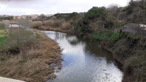 Breathtaking view of the river from the right side of the Roman Bridge