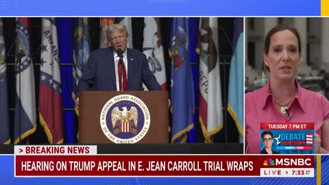 MSNBC about Hearing on Trump's appeal in E. Jean Carroll trial wraps.